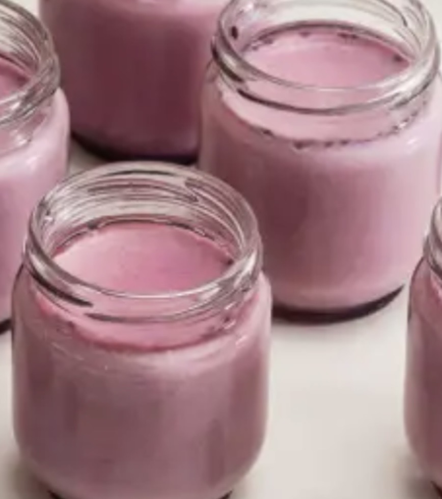 Yaourt au coulis de mûre